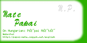 mate papai business card